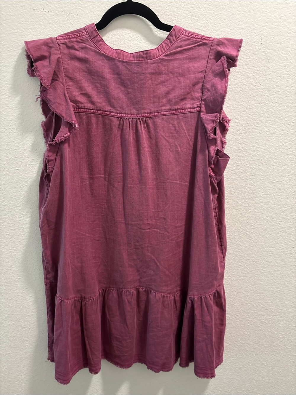 Pilcro Flounced Tunic Dress in Raspberry, size M - Picture 9 of 12